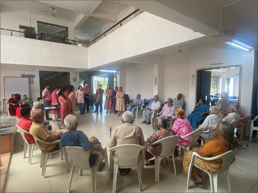 Glaucoma awareness and screening programme at old age home in Western India.